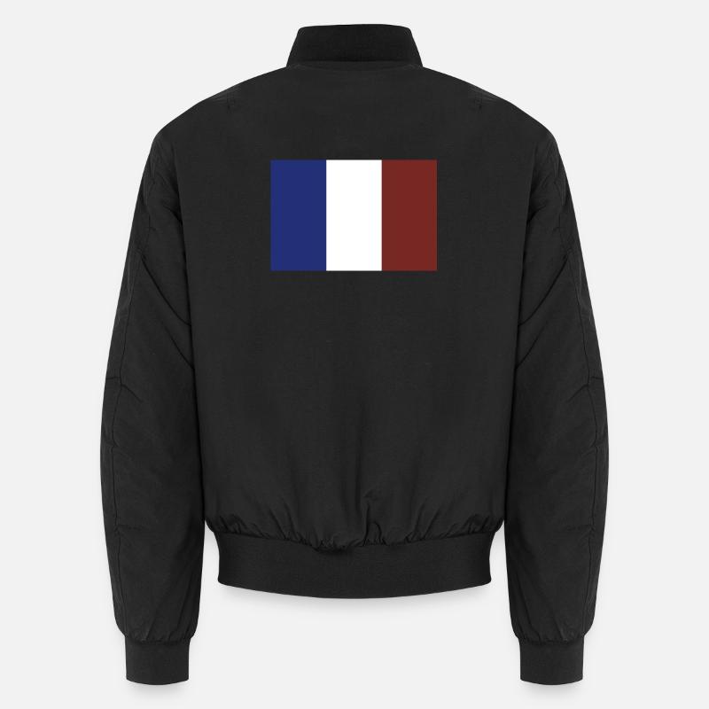 France Flag - Unisex Bomber Jacket - black