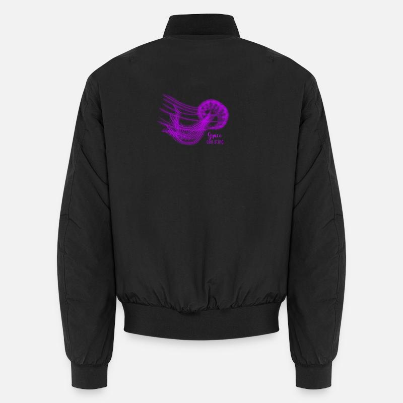Grace Can Steing Quallenkunst Unisex Bomberjacke