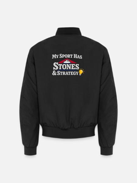 Curling Funny Sweep Hard Broom Cardio - Unisex Bomber Jacket - black