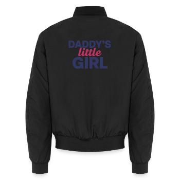 Daddy's Little Girl Cute Daughter Design - Unisex Bomber Jacket - black - Back - AI Model Male 185 light (185cm)