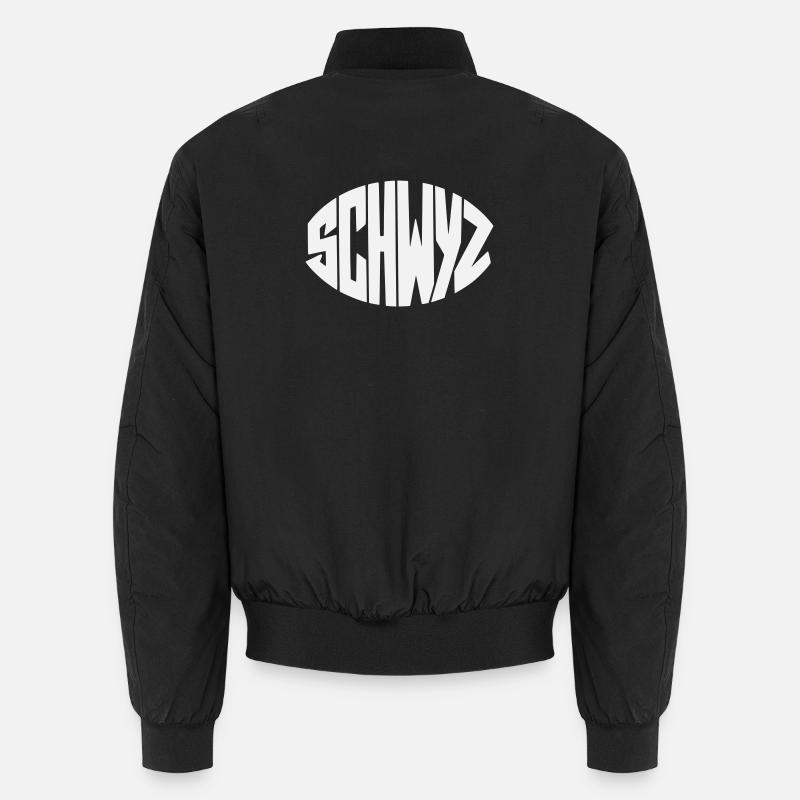 Schwyz Geometric Font Unisex Bomber Jacket