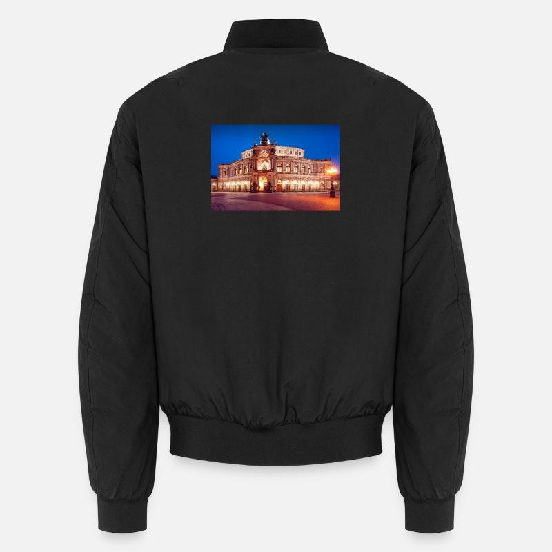 Dresden Semperoper in the evening light Unisex Bomber Jacket
