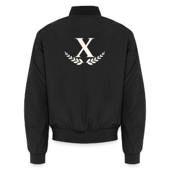 x - Bomber unisexe - noir - Dos - AI Model Male 185 light (185cm)