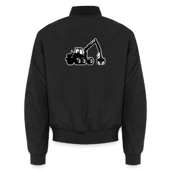 Silhouette de moissonneuse - Bomber unisexe - noir - Dos - AI Model Male 185 light (185cm)