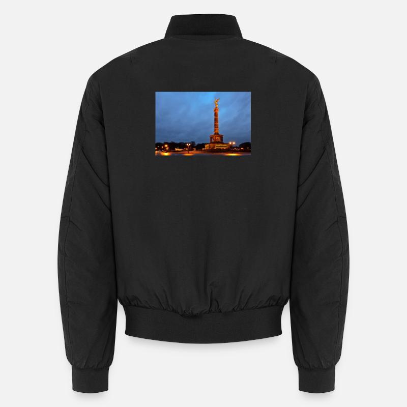 Berlin Victory Column at Dusk Unisex Bomber Jacket