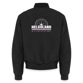 Helgoland - Unisex Bomberjacke - Schwarz - Hinten - AI Model Male 185 light (185cm)
