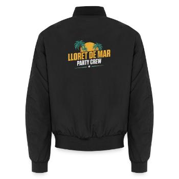 Lloret De Mar Party Crew - Unisex Bomberjacke - Schwarz - Hinten - AI Model Male 185 light (185cm)