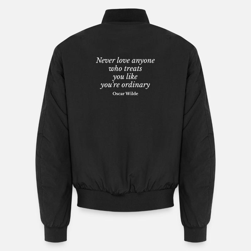Ordinary No More: Wilde-Zitat Unisex Bomberjacke
