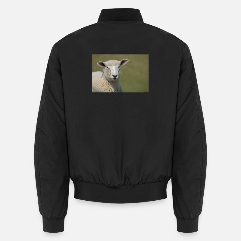 Ein Schaf auf einem Deich Norddeutschland Poster Unisex Bomberjacke