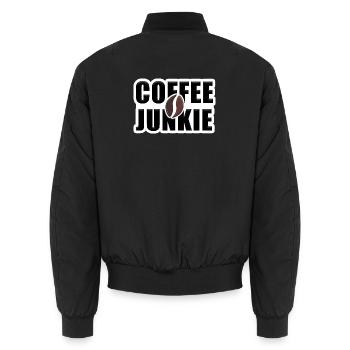 Accro au café : Amour de la caféine - Bomber unisexe - noir - Dos - AI Model Male 185 light (185cm)