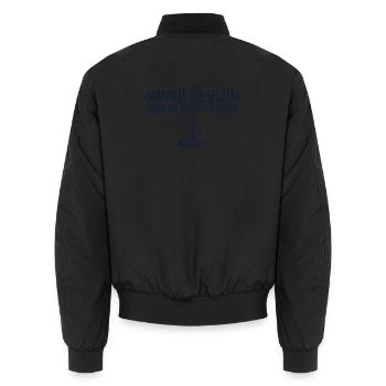 Männer die Segeln haben die schönsten Frauen - Unisex Bomberjacke - Schwarz - Hinten - AI Model Male 185 light (185cm)