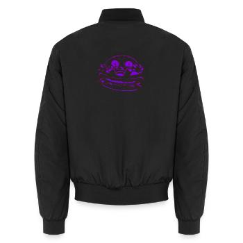 Monstermäßiger Burger - Unisex Bomberjacke - Schwarz - Hinten - AI Model Male 185 light (185cm)