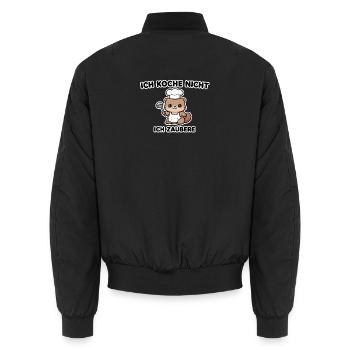 ch koche nicht ich zaubere - Koch Design - Unisex Bomberjacke - Schwarz - Hinten - AI Model Male 185 light (185cm)