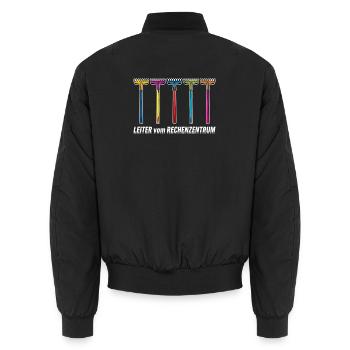 Rechenzentrum IT EDV Nerd Computer Shirt Geschenk - Unisex Bomberjacke - Schwarz - Hinten - AI Model Male 185 light (185cm)
