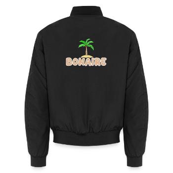 Bonaire als Urlaub - Unisex Bomberjacke - Schwarz - Hinten - AI Model Male 185 light (185cm)