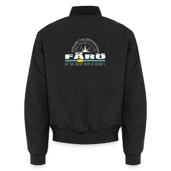 Faro - Unisex Bomber Jacket - black - Back - AI Model Male 185 light (185cm)