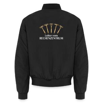 Rechenzentrum Rechner Computer EDV Server lustig - Unisex Bomberjacke - Schwarz - Hinten - AI Model Male 185 light (185cm)