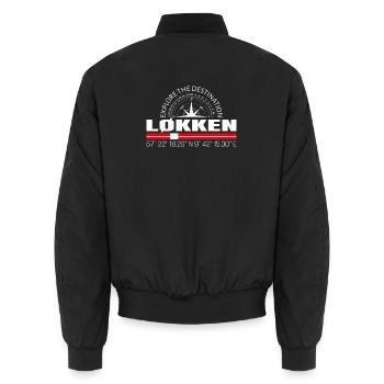 Lokken - Bomber unisexe - noir - Dos - AI Model Male 185 light (185cm)