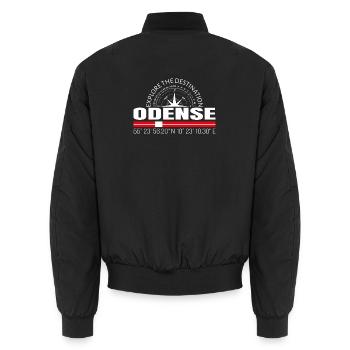 Odense - Bomber unisexe - noir - Dos - AI Model Male 185 light (185cm)