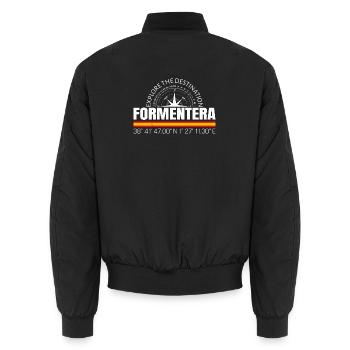 Formentera - Unisex Bomberjacke - Schwarz - Hinten - AI Model Male 185 light (185cm)
