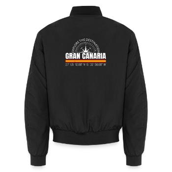 Gran Canaria - Unisex Bomberjacke - Schwarz - Hinten - AI Model Male 185 light (185cm)