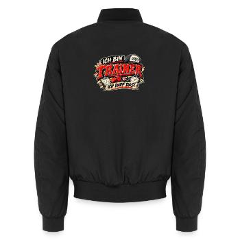 Ich bin Trainer Ich darf das - Unisex Bomberjacke - Schwarz - Hinten - AI Model Male 185 light (185cm)