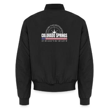 Colorado Springs - Unisex Bomberjacke - Schwarz - Hinten - AI Model Male 185 light (185cm)