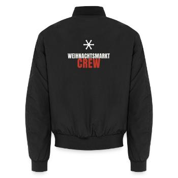 Weihnachtsmarkt Crew Schneeflocke Team Advent - Unisex Bomberjacke - Schwarz - Hinten - AI Model Male 185 light (185cm)