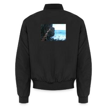 Gefährlicher Weg Madeira - Unisex Bomberjacke - Schwarz - Hinten - AI Model Male 185 light (185cm)