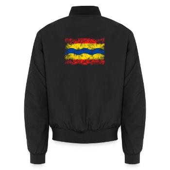 Overijssel Vintage - Unisex Bomberjacke - Schwarz - Hinten - AI Model Male 185 light (185cm)