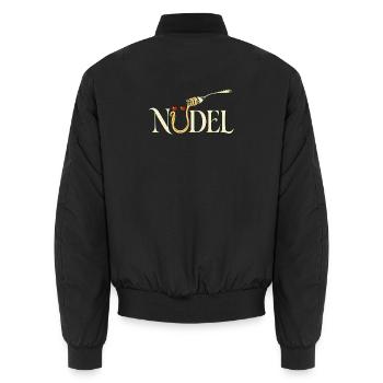 Nudelwort - Unisex Bomberjacke - Schwarz - Hinten - AI Model Male 185 light (185cm)
