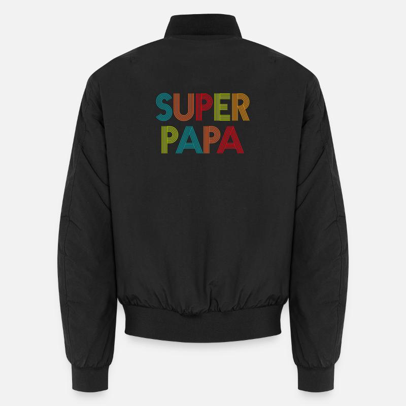 Super Groovy Papa - Unisex Bomberjacke - Schwarz