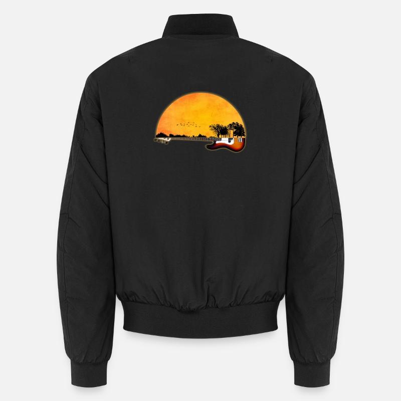 guitare nature - Bomber unisexe - noir