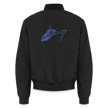 Cruise Ship Cruise Ship Luxury - Unisex Bomber Jacket - black - Back - AI Model Male 185 light (185cm)