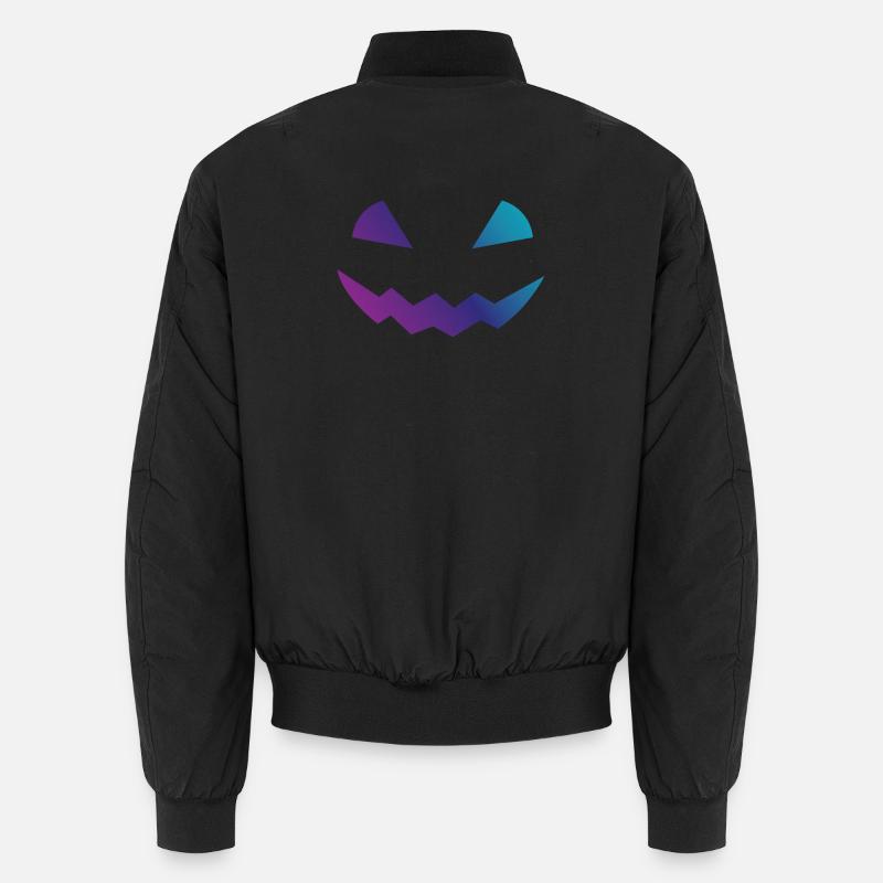 Halloween Pumpkin Design Face Disguise Unisex Bomber Jacket