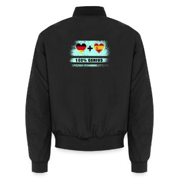 L’Espagne et l’Allemagne font preuve de génie à 100% - Bomber unisexe - noir - Dos - AI Model Male 185 light (185cm)