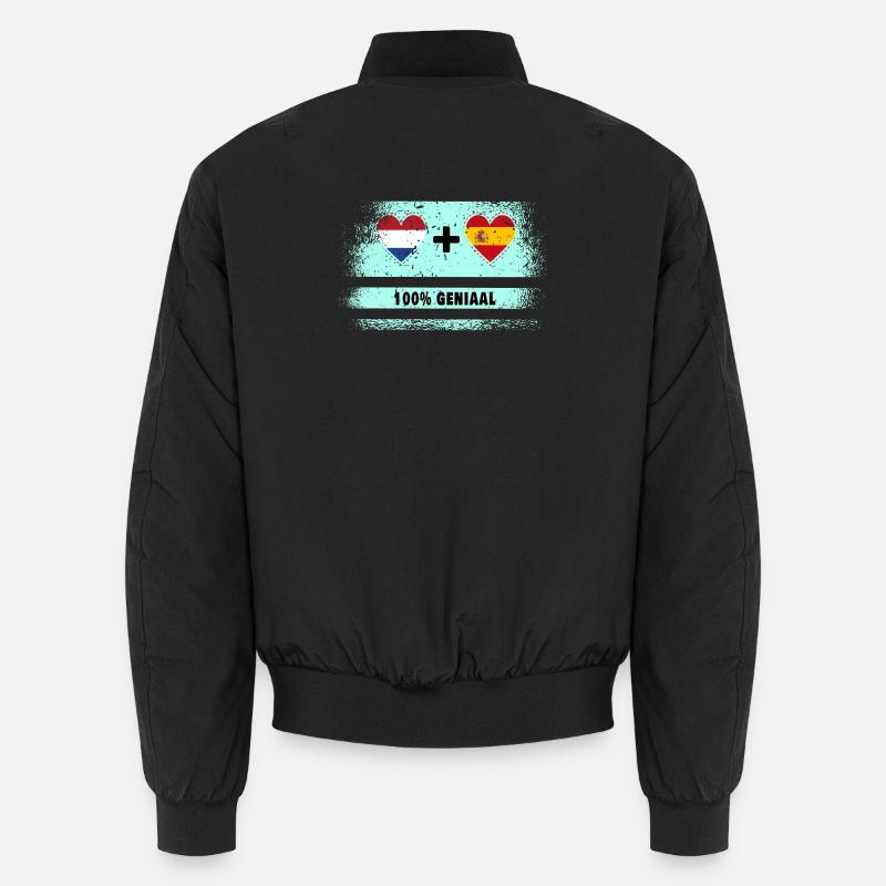 Espagne et Pays-Bas 100% Genius flag Bomber unisexe