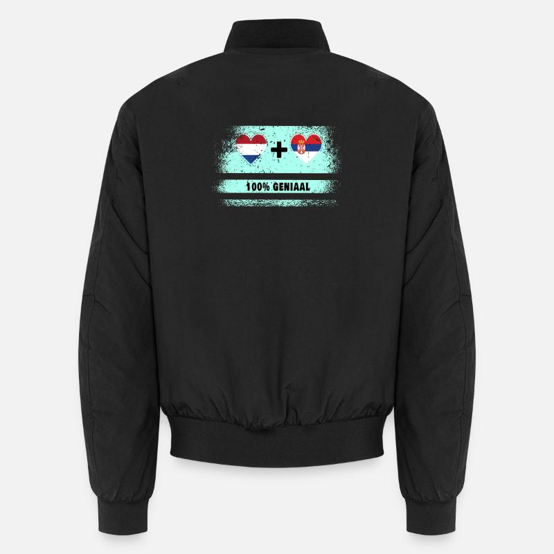 Serbie et Pays-Bas 100% Genius flag Bomber unisexe