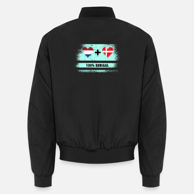 Denmark and the Netherlands 100% Genius flag Unisex Bomber Jacket