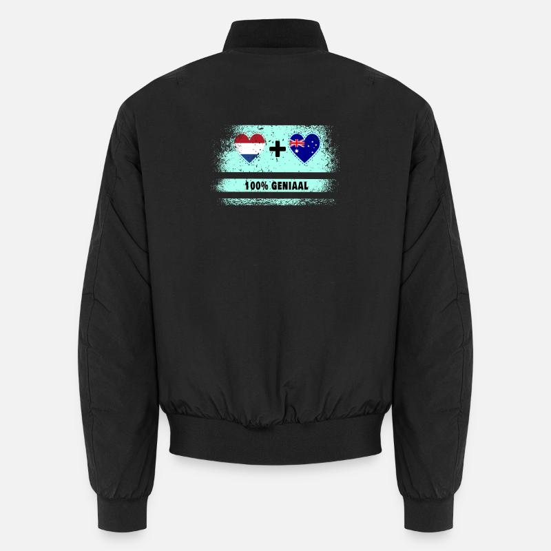 Australie et Pays-Bas Drapeau 100% Genius Bomber unisexe