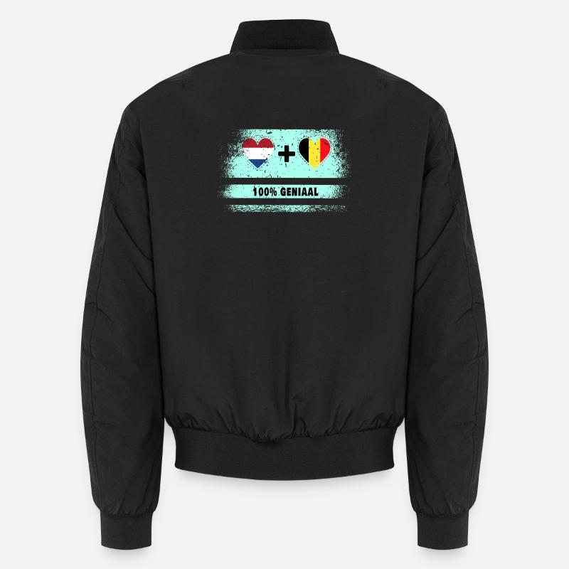 Drapeau 100% Genius de la Belgique et des Pays-Bas Bomber unisexe