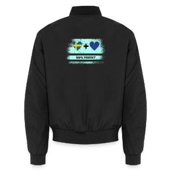 Europe et Suède 100% Parfait / Cadeau - Bomber unisexe - noir - Dos - AI Model Male 185 light (185cm)