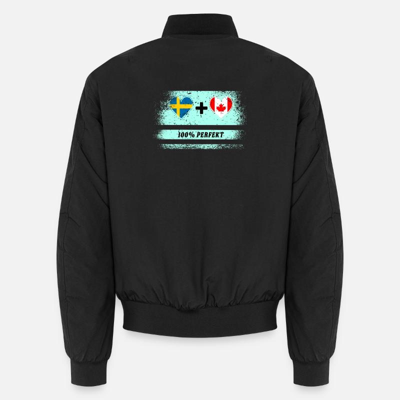 Kanada & Schweden 100% perfekt / Geschenk Unisex Bomberjacke
