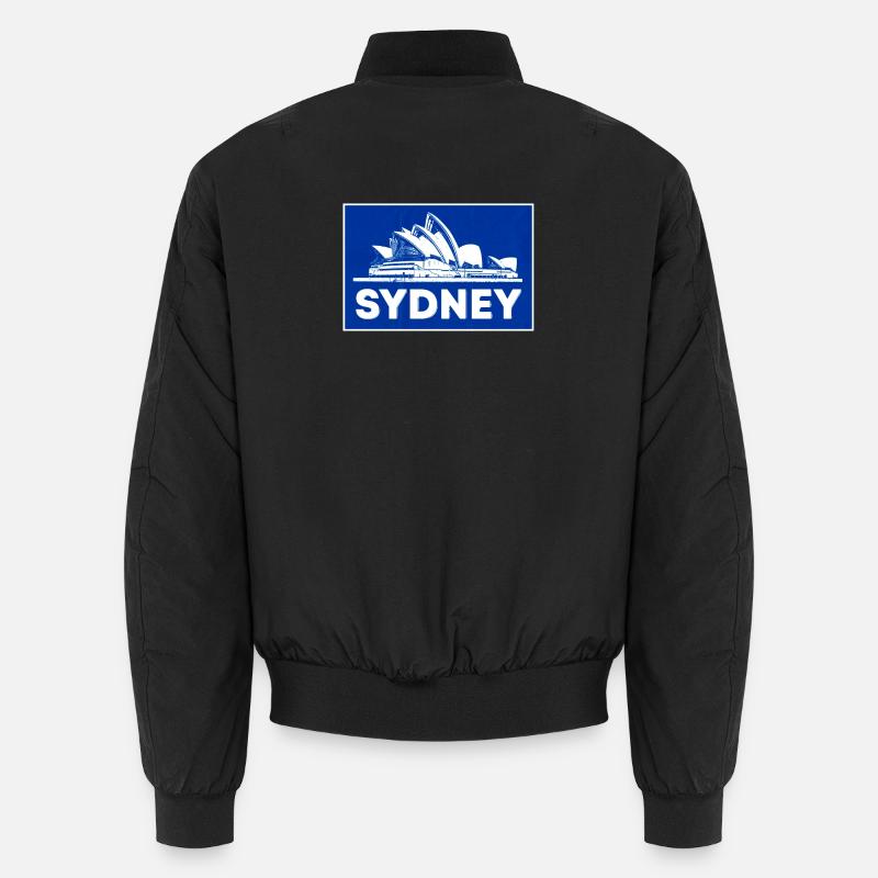 Sydney Opera Blau Silhouette Unisex Bomberjacke