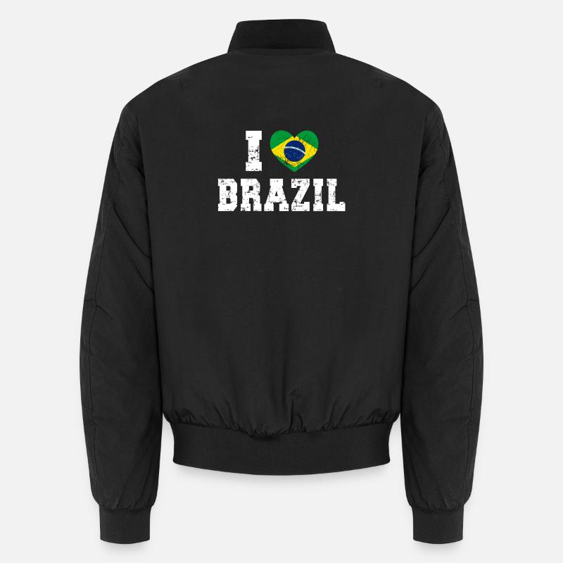 Brasilien - Unisex Bomberjacke - Schwarz