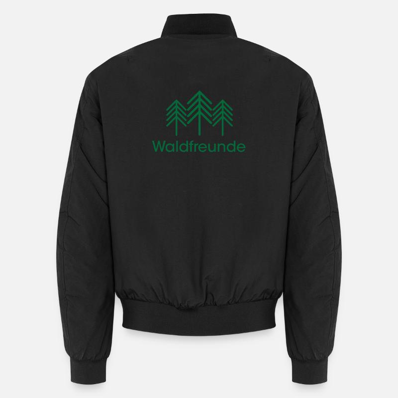 Waldfreunde Logo icon Gemeinschaft Symbol Bäume Unisex Bomberjacke