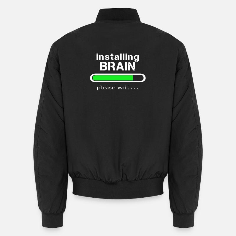 Installing Brain - Unisex Bomber Jacket - black