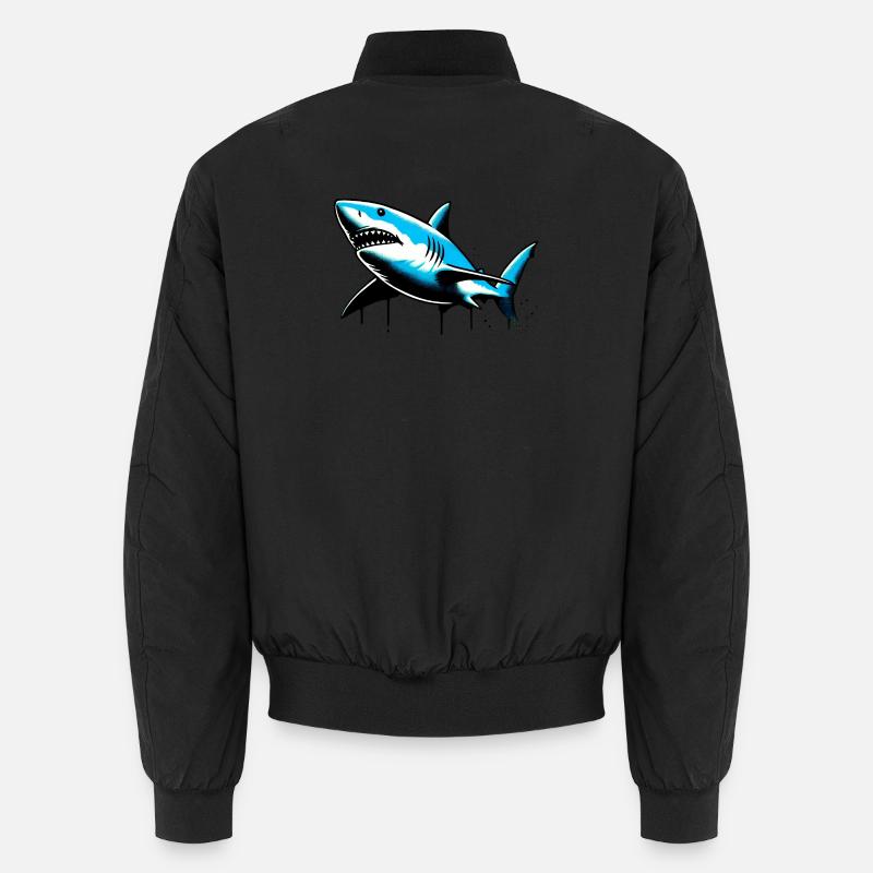 Shark - Unisex Bomber Jacket - black