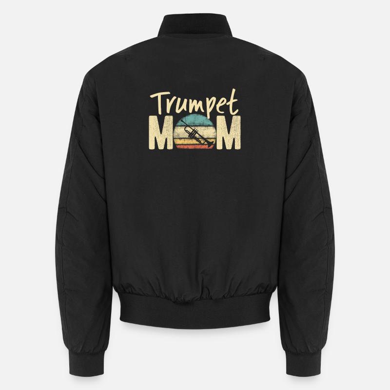Trompete Mama Retro Vintage Marching Band Design Unisex Bomberjacke