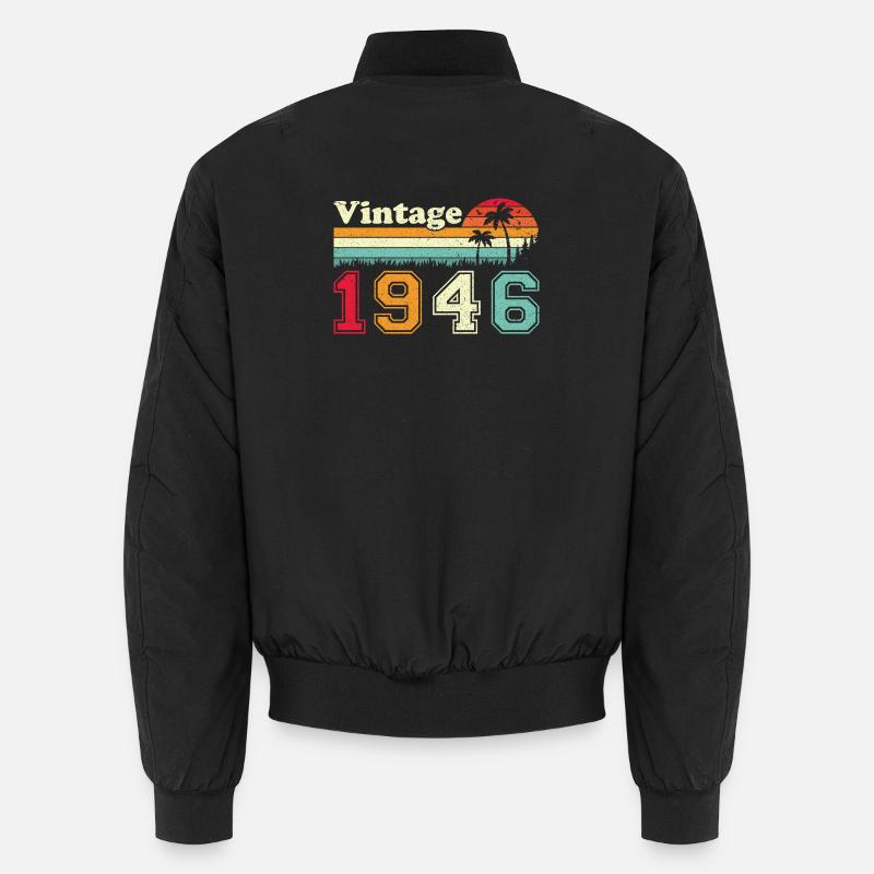 1946 Vintage Retro Geburtstagsgeschenk Unisex Bomberjacke